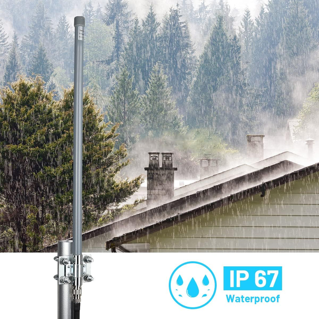 5 dBi LoRa Antenna 915Mhz Outdoor Omni-Directional Antenna with KMR240 Cable Adapter C592