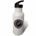 Black Damask 21 oz Sports Water Bottle B4588