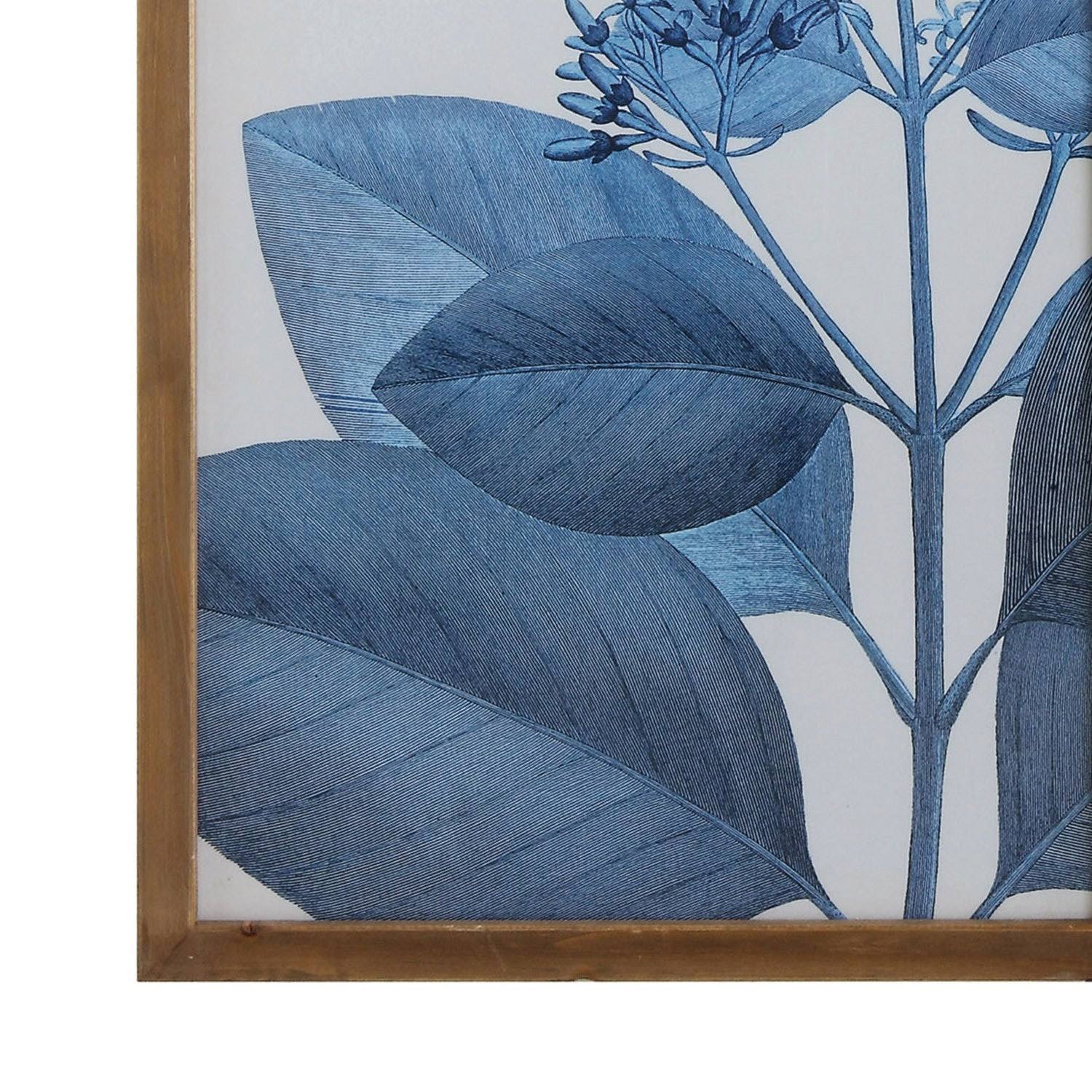 Wood Framed Orange Botanical Wall Decor (Set of 4 Designs) T6489