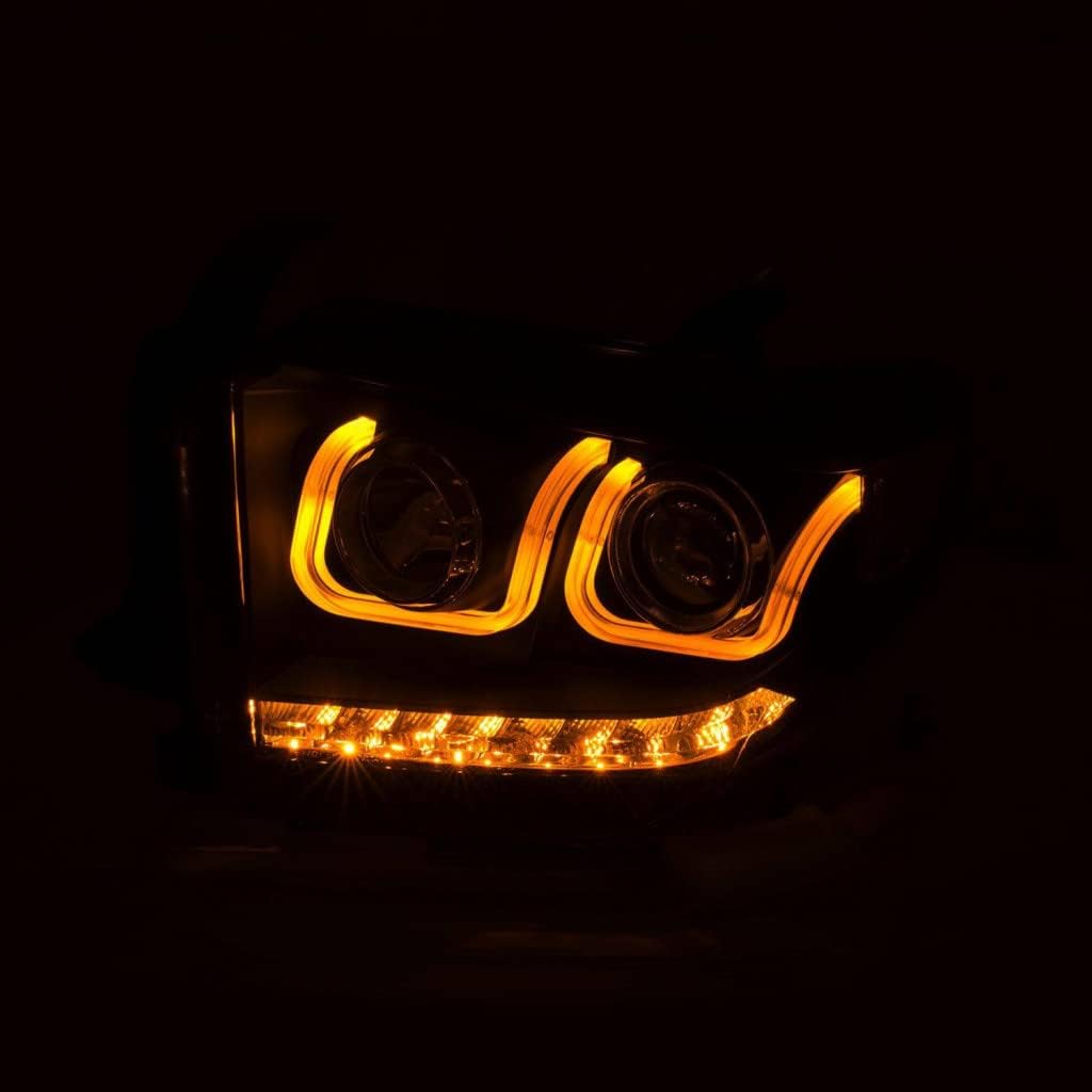 Projector Headlights with U-Bar Switchback Black M840379