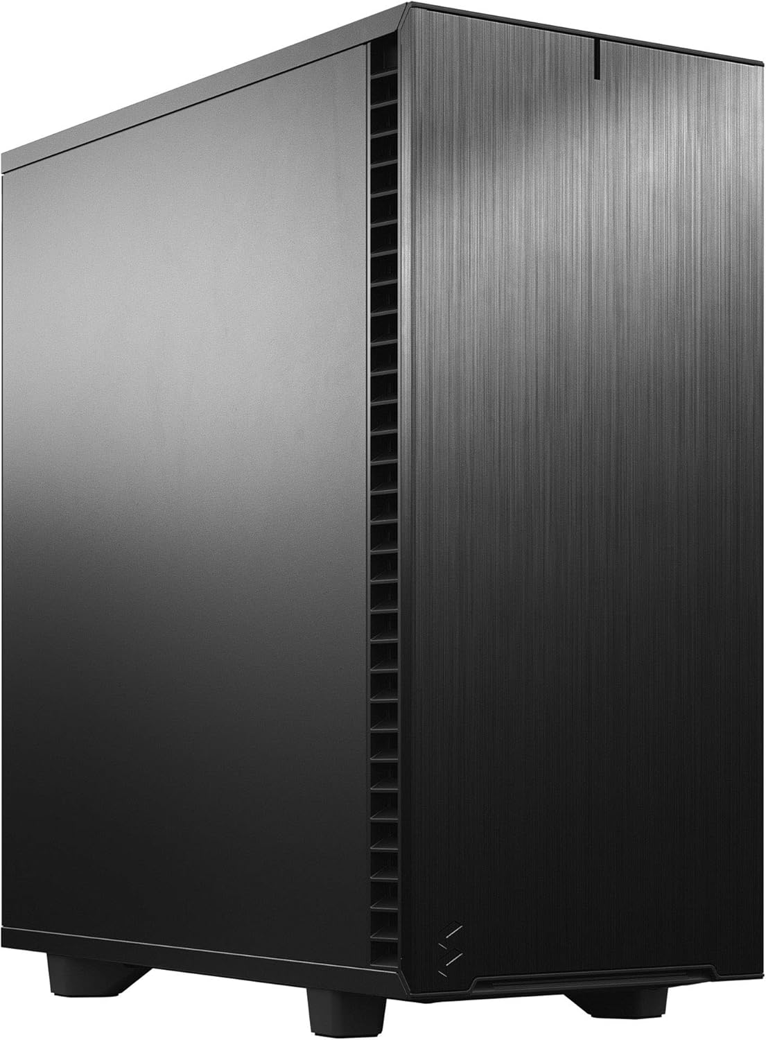 Black Brushed Aluminum/Steel ATX Compact Silent Mid Tower Computer Case Q82573