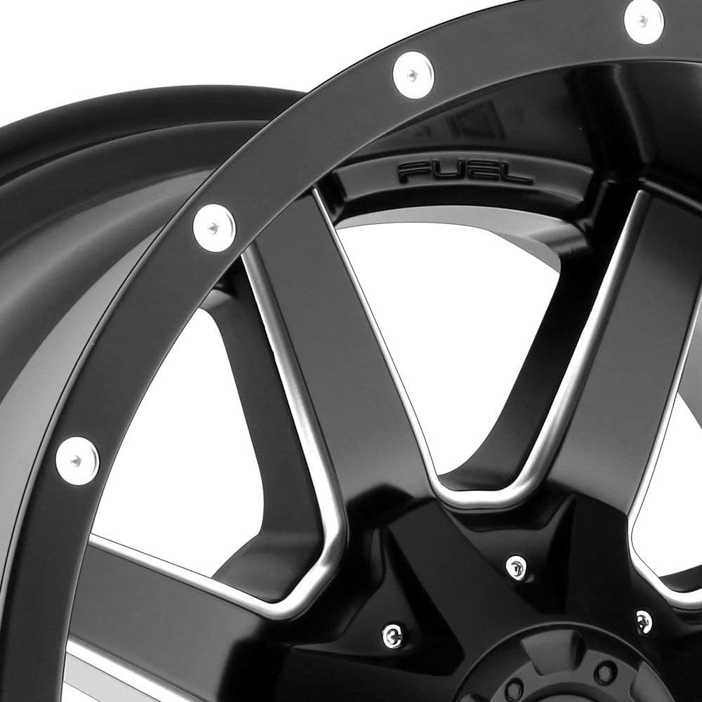Black Wheel with Matte Milled Accents, 20 x 10 inches M9274
