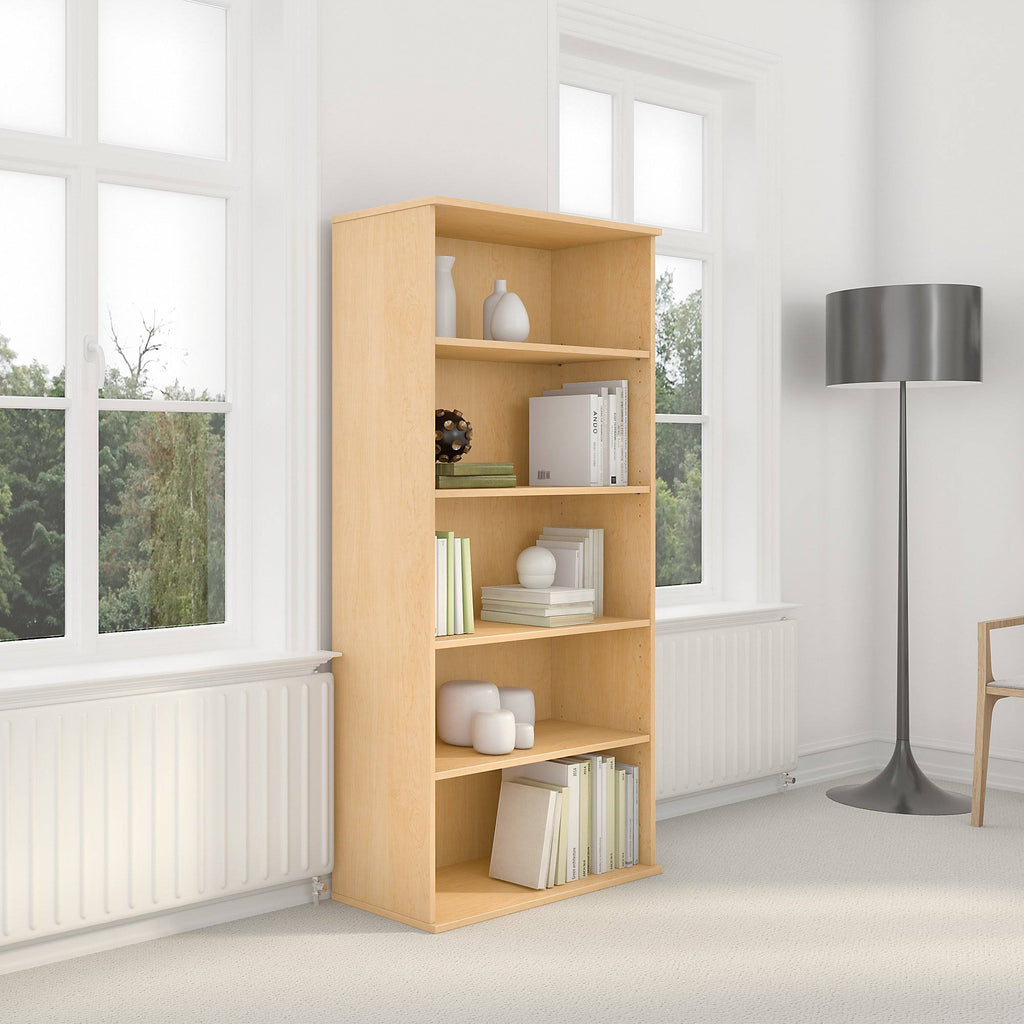 Natural Maple 5 Shelf Bookcase D390