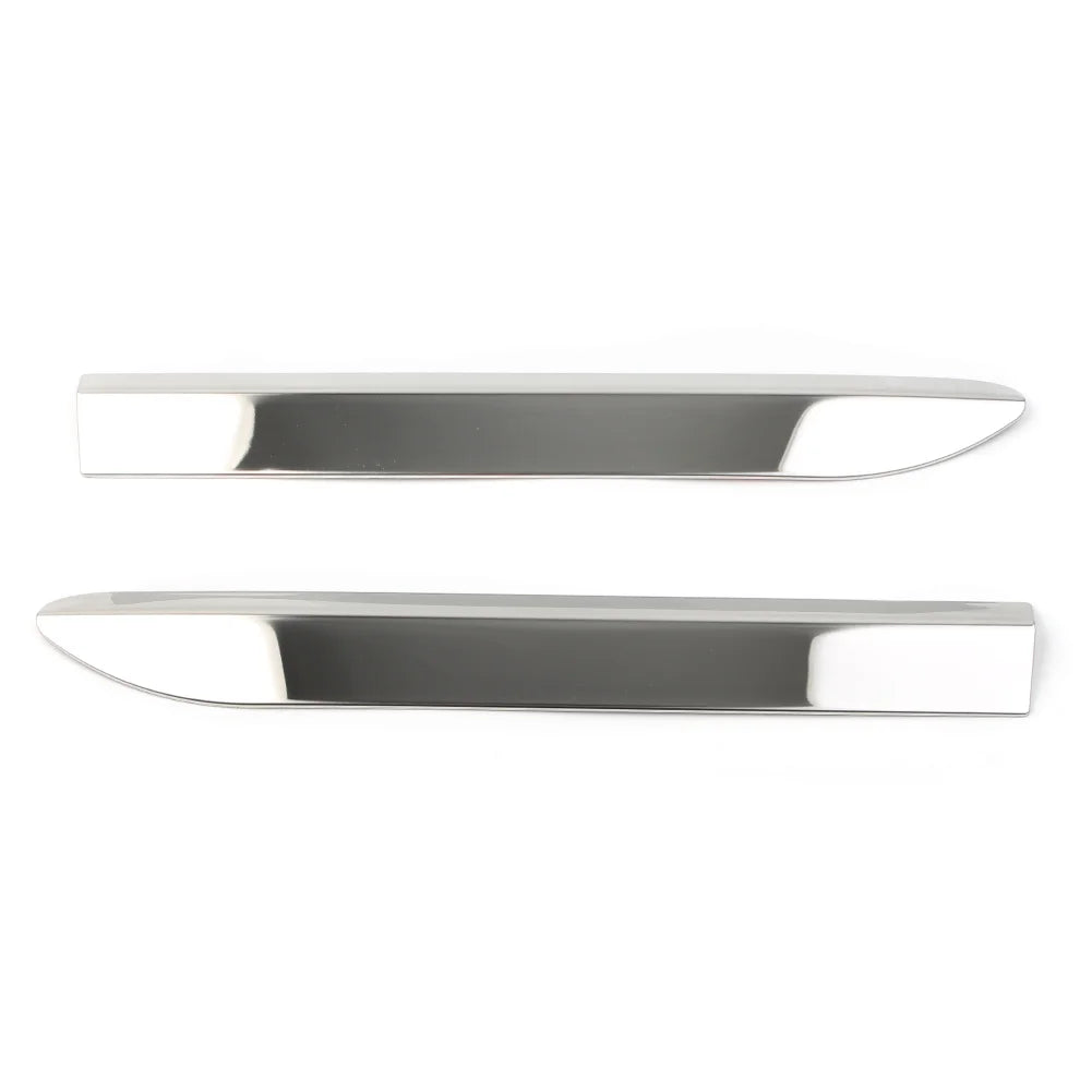 2Pcs Chrome Car Front Bumper Corner Protector Molding Cover Trim A3226
