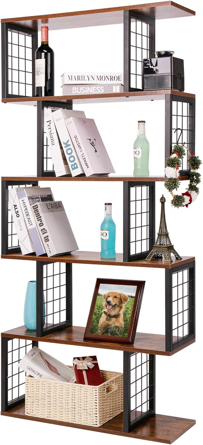 5-Tier S-Shaped Bookshelf K66107