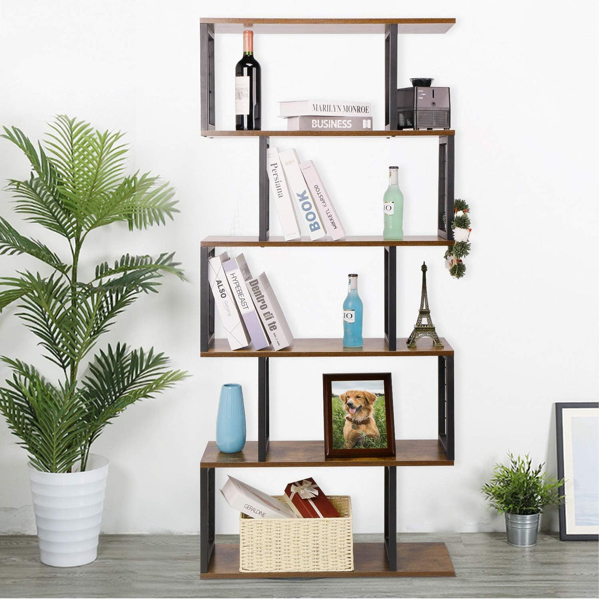 5-Tier S-Shaped Bookshelf K66107