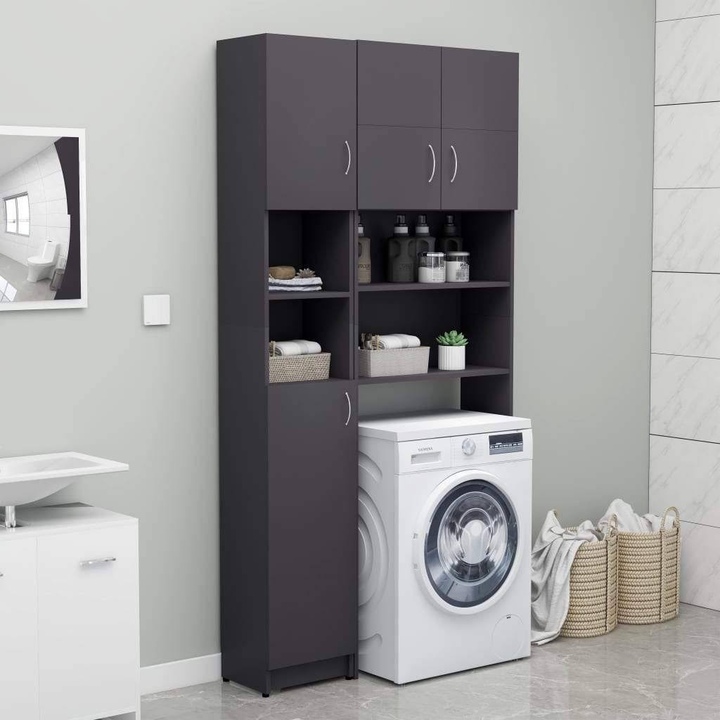 Black Chipboard Bathroom Cabinet A965