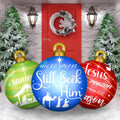 3 Pcs 24 Inch Giant Inflatable Christmas Ball PVC Outdoor Decorations K74759