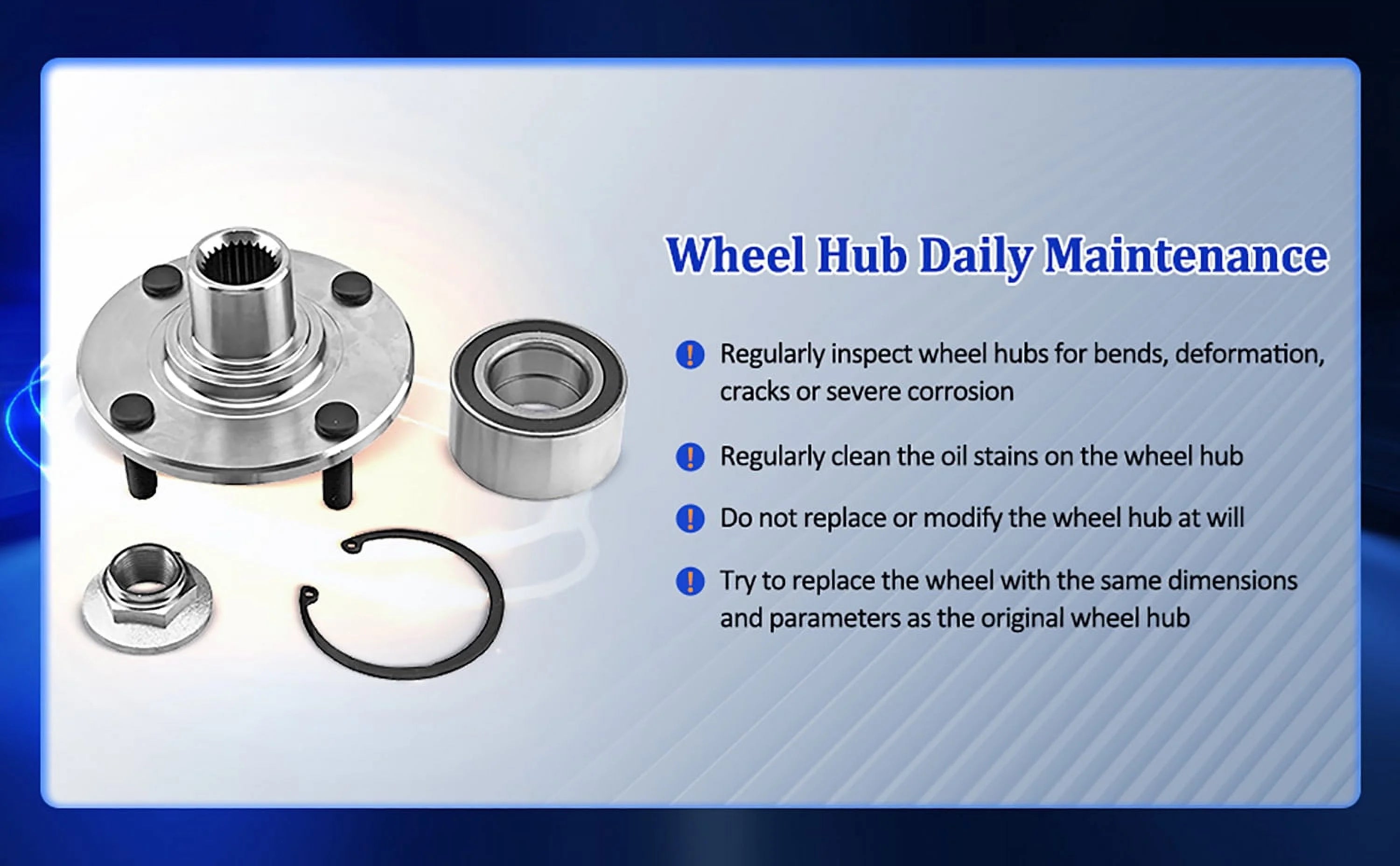 2x Front Wheel Hub Bearing Assembly For 2009 2010 Ford F-150 Pickup 4-Door 7Lugs Z12106