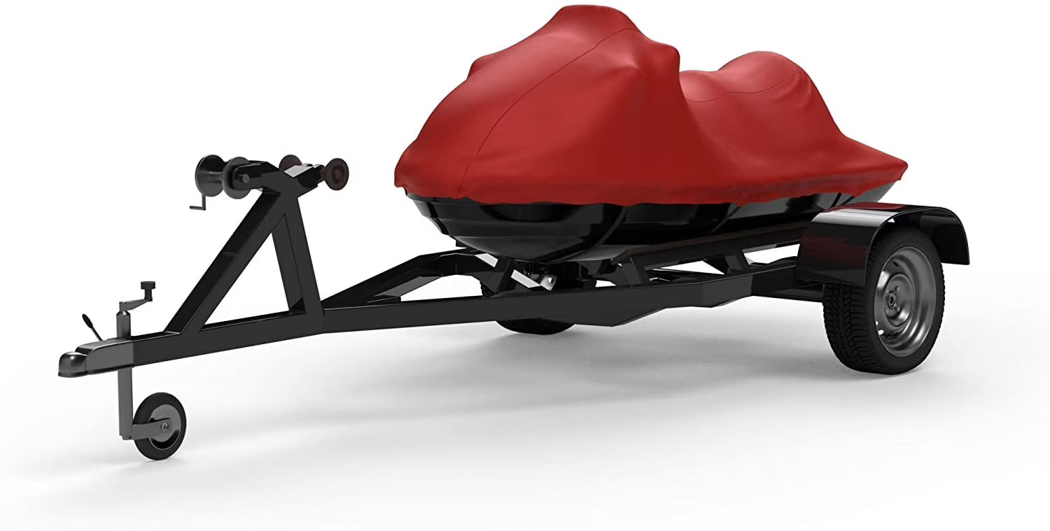 Red Jet Ski Cover with Trailer Straps and Storage Bag Y3008