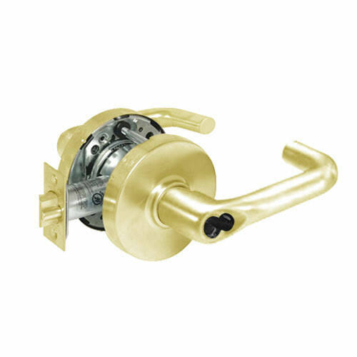 10 Line Cylindrical Locks with J Lever in Bright Brass G606215