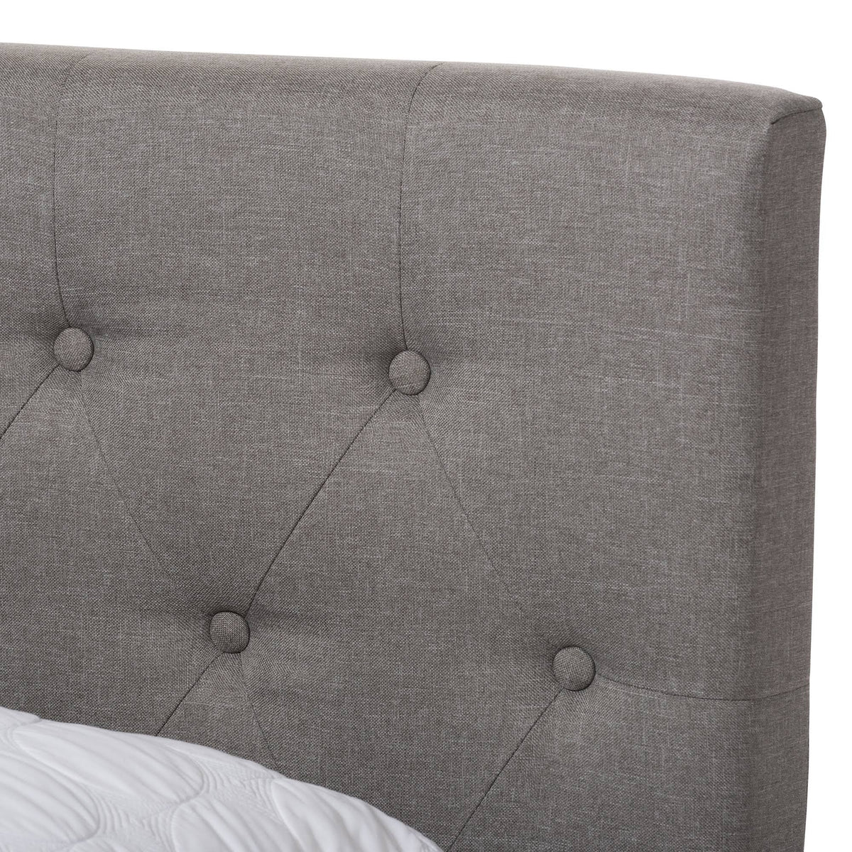 Light Grey Full Fabric Upholstered Bed K800487
