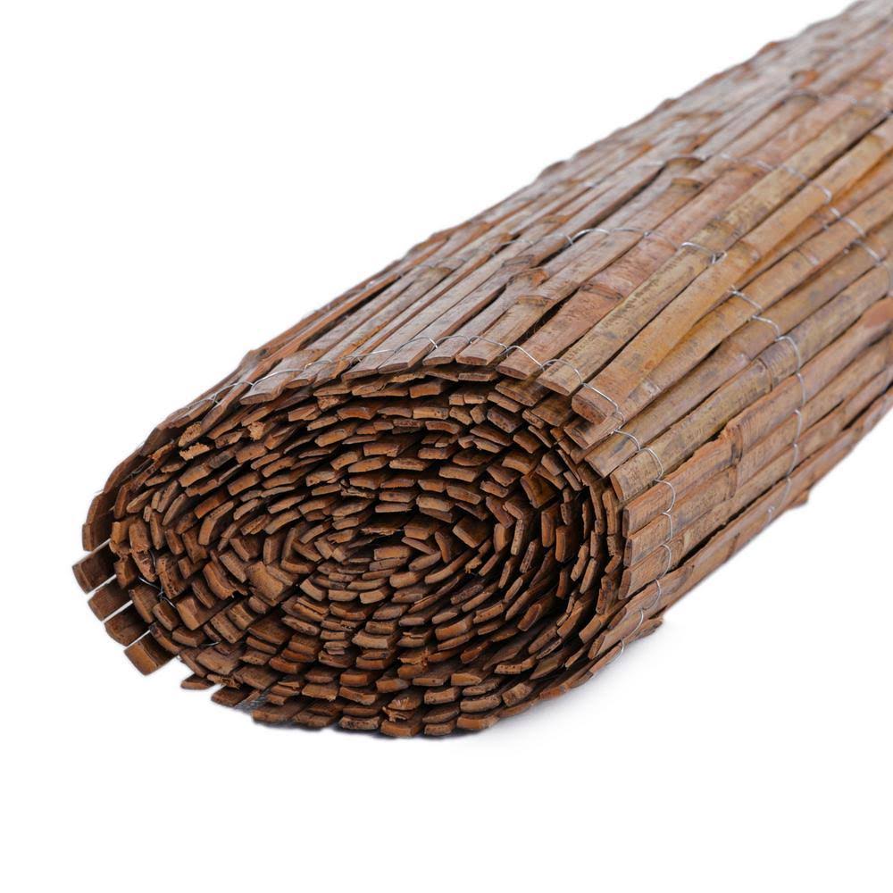 Bamboo Carbonized Split Slat Fencing H1884