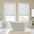 Faux Wood Cordless Shade in White Q5705