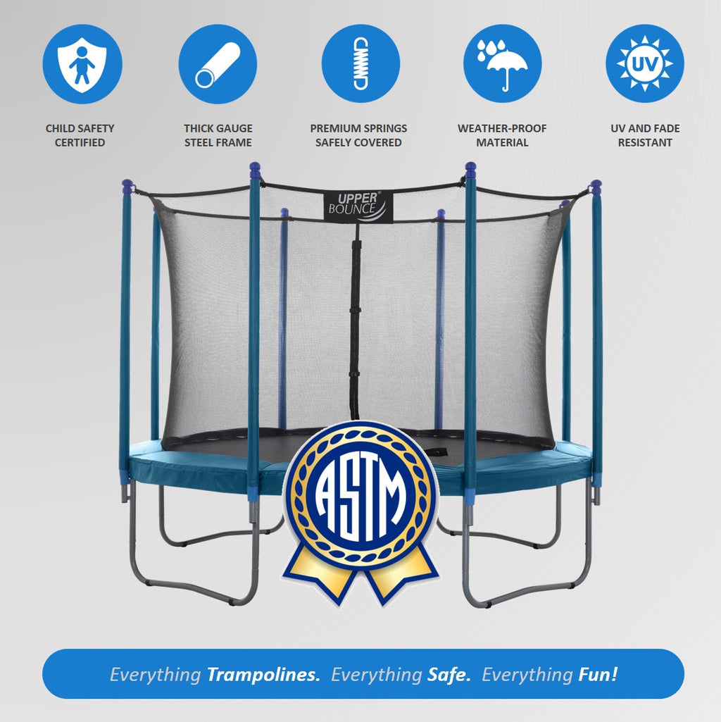 10 FT Round Trampoline with Safety Enclosure System K164