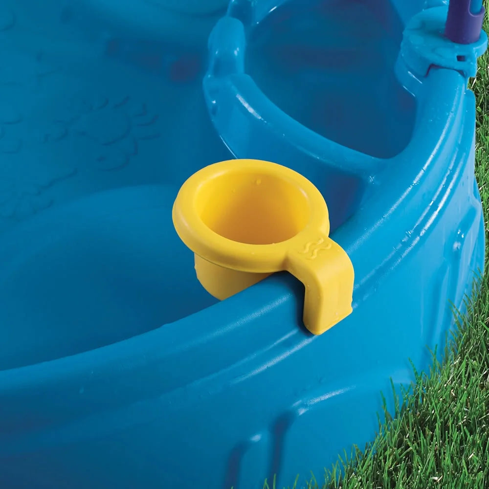 Blue Plastic Kiddie Pool with Umbrella Y381