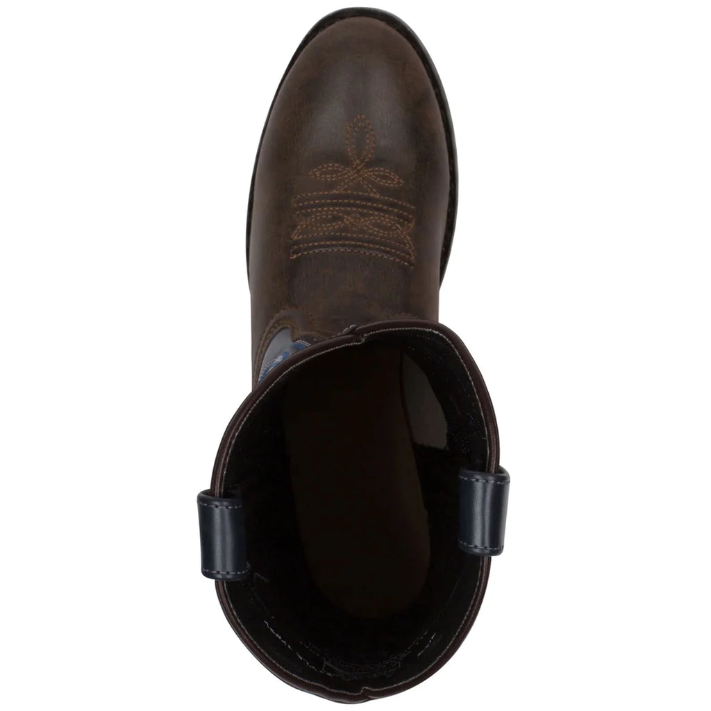 Brown/Navy Kids Western Boots P711
