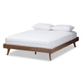Solid Wood Bed Frame Full / Walnut Brown Y3582