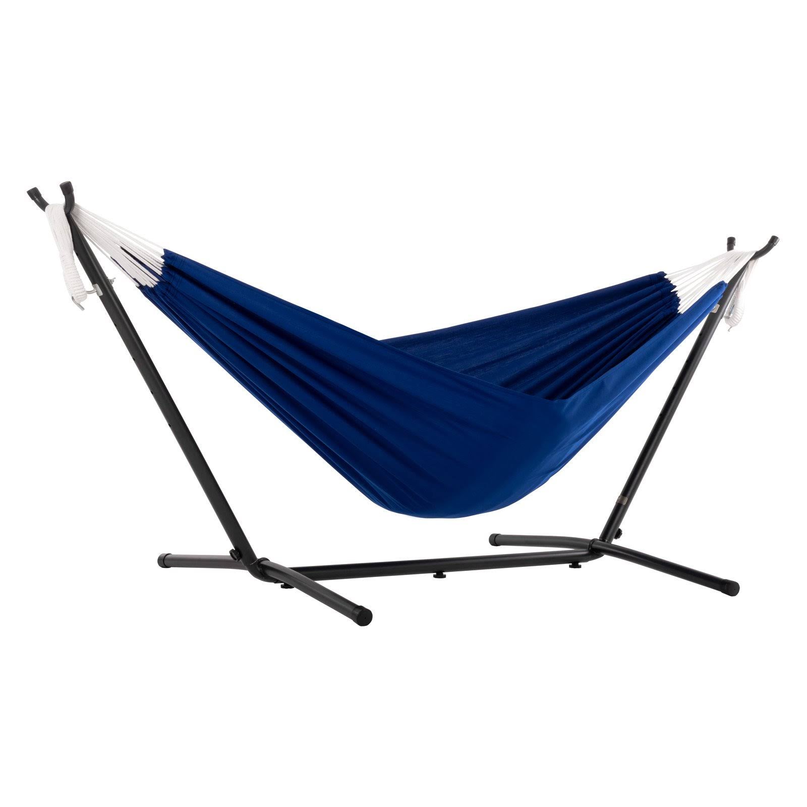 Royal Blue Polyester Hammock with Stand Q62954