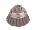 6'' x 5/8'' - 11 Carbon Steel Double Row Knot Wire Cup Brush U292648