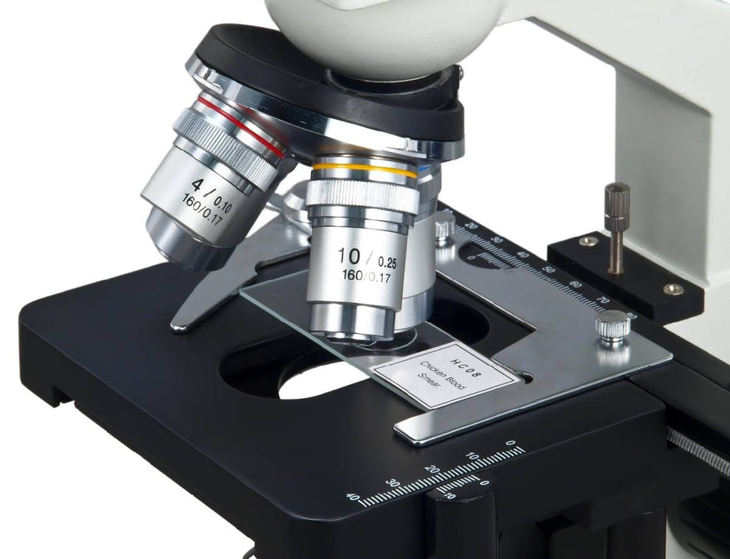 40X-2000X LED Binocular Compound Microscope with Double Layer Mechanical Stage I81801