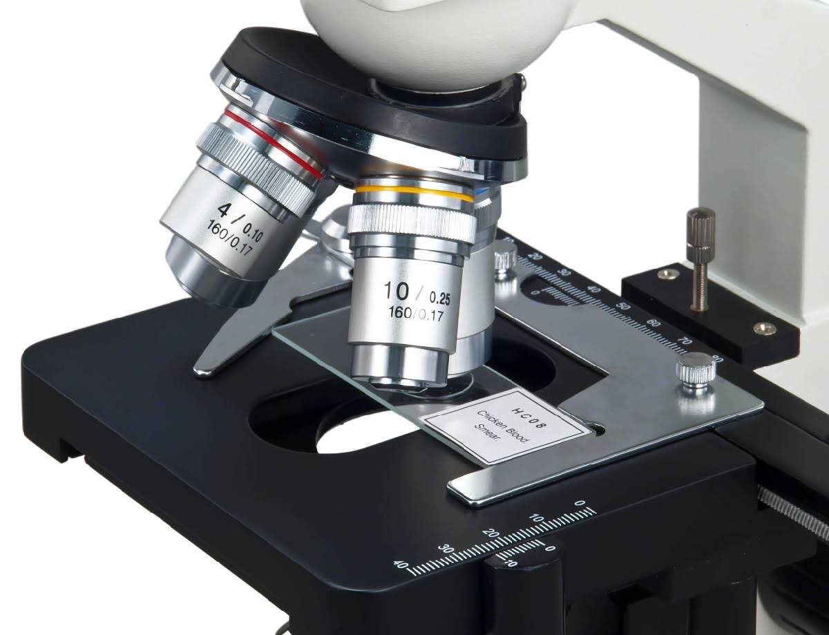 40X-2000X LED Binocular Compound Microscope with Double Layer Mechanical Stage I81801