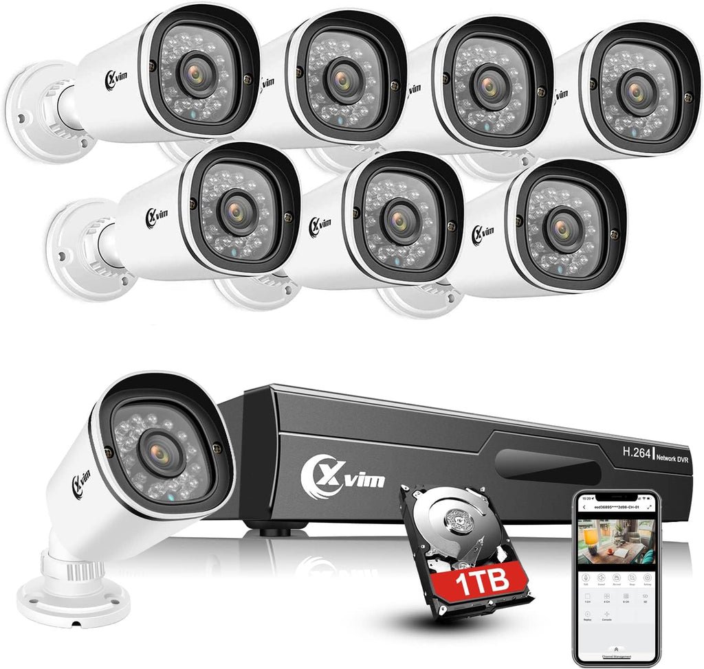 8CH 1080P Wired Security Camera System with 1TB HDD Z1054