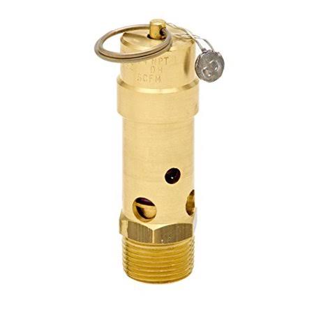 Brass Soft Seat ASME Safety Valve, 175 PSI, 3/4 Male NPT S595885