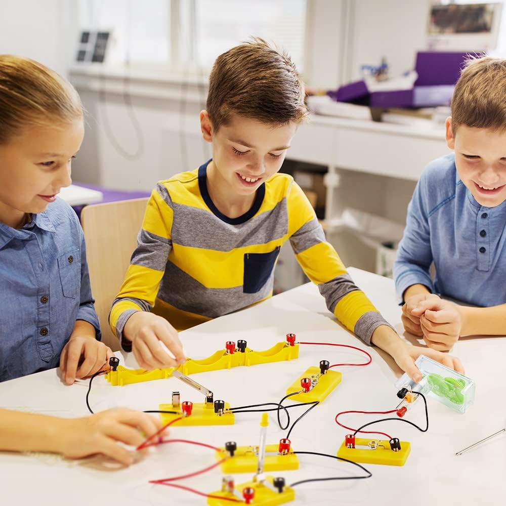 Electricity and Magnetism Experiment Kit for Kids Basic Circuit Learning Set Physics Science Lab Educational Toys Age 8+ Pack of 2 W542