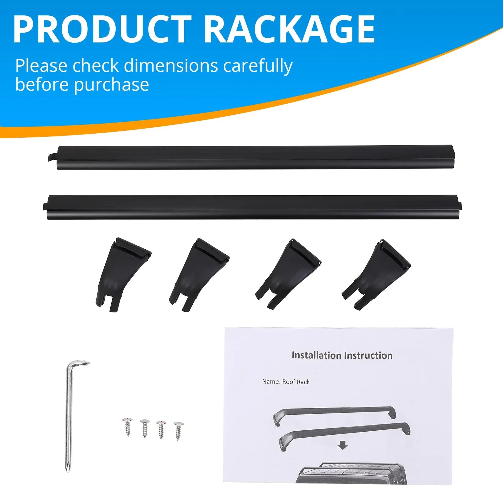 Heavy Duty Steel Roof Rack Cross Bar for Jeep Wrangler JK JL Unlimited B1402