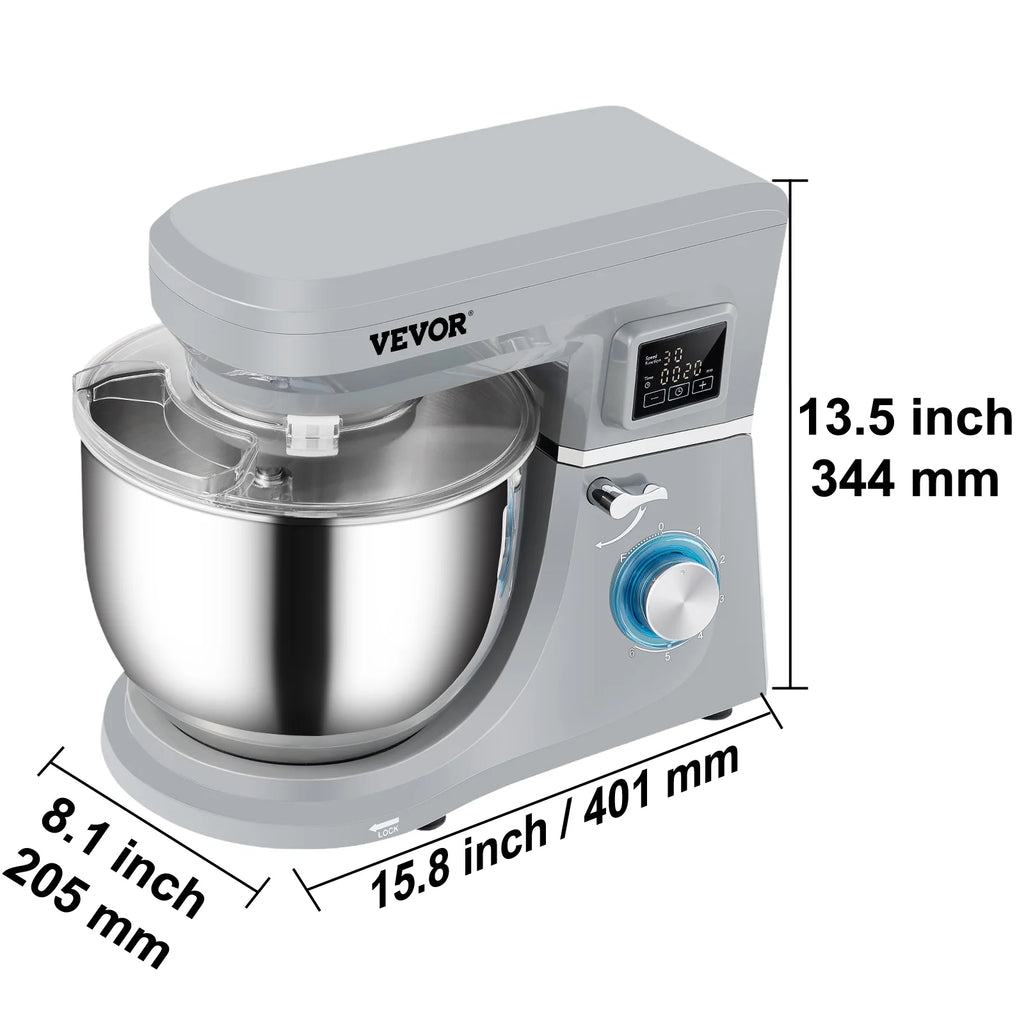 Stand Mixer 7.4Qt Electric Dough Mixer with 6 Speeds LCD Screen 660W Z33315
