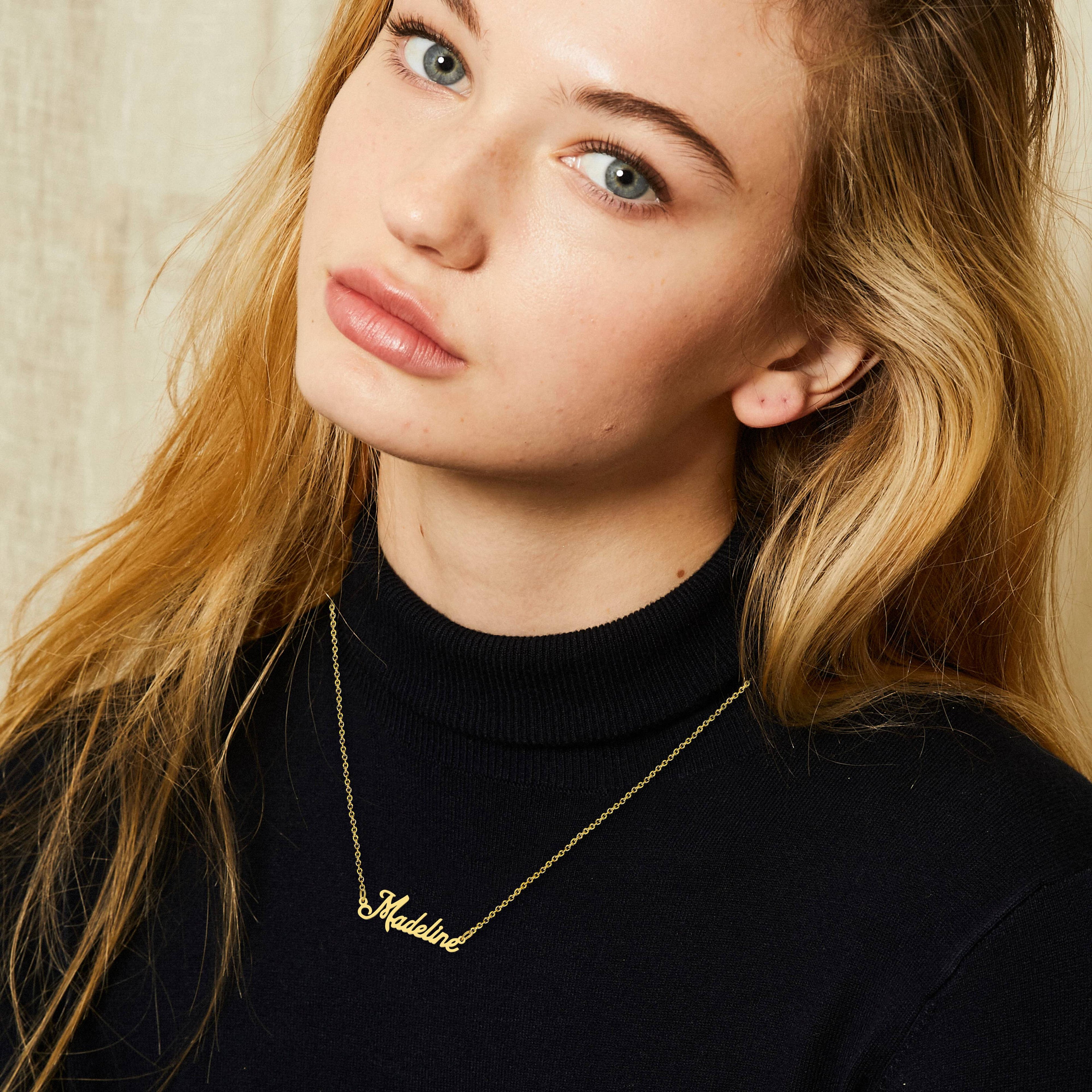 18K Gold Plated Stainless Steel Name Pendant Necklace E330