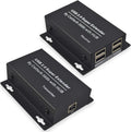 USB Extender 165ft Over Cat5e Cat6 Ethernet Cable with 4 USB 2.0 Ports, Pack of 2 U197