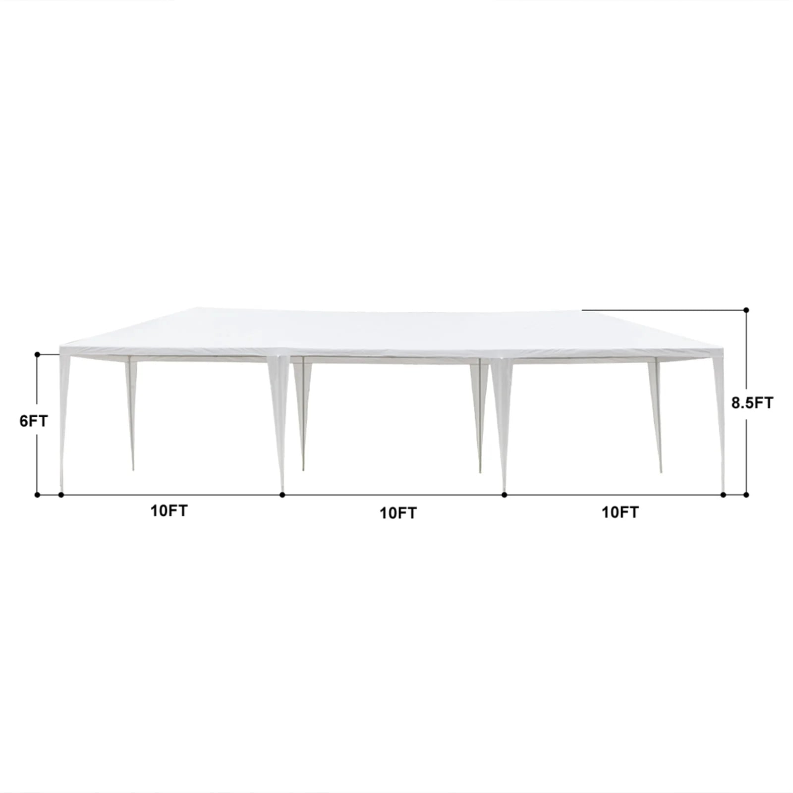 10'x30' Waterproof Canopy Tent with 8 Removable Sidewalls A50107