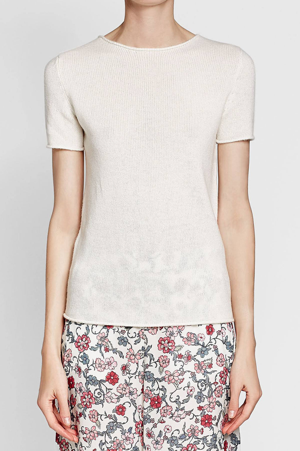 White Cashmere Knit Top I59204