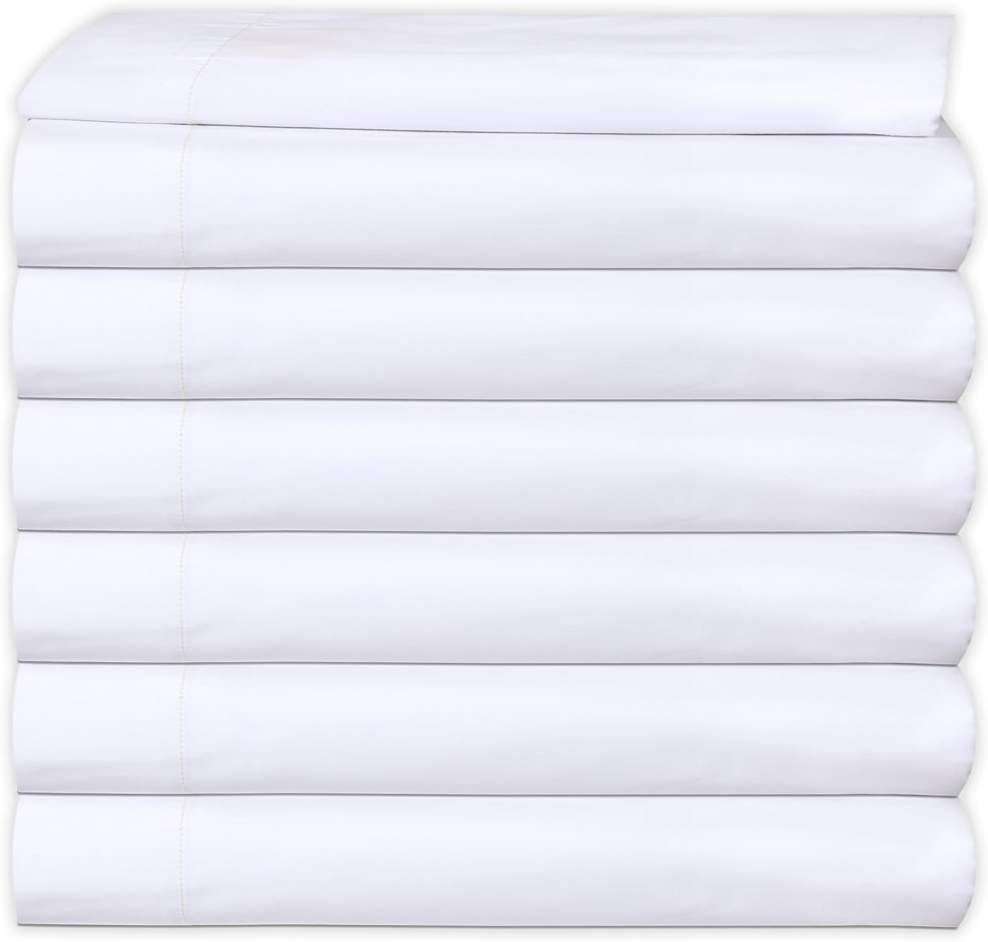 Queen XL White Percale Flat Sheet J52354