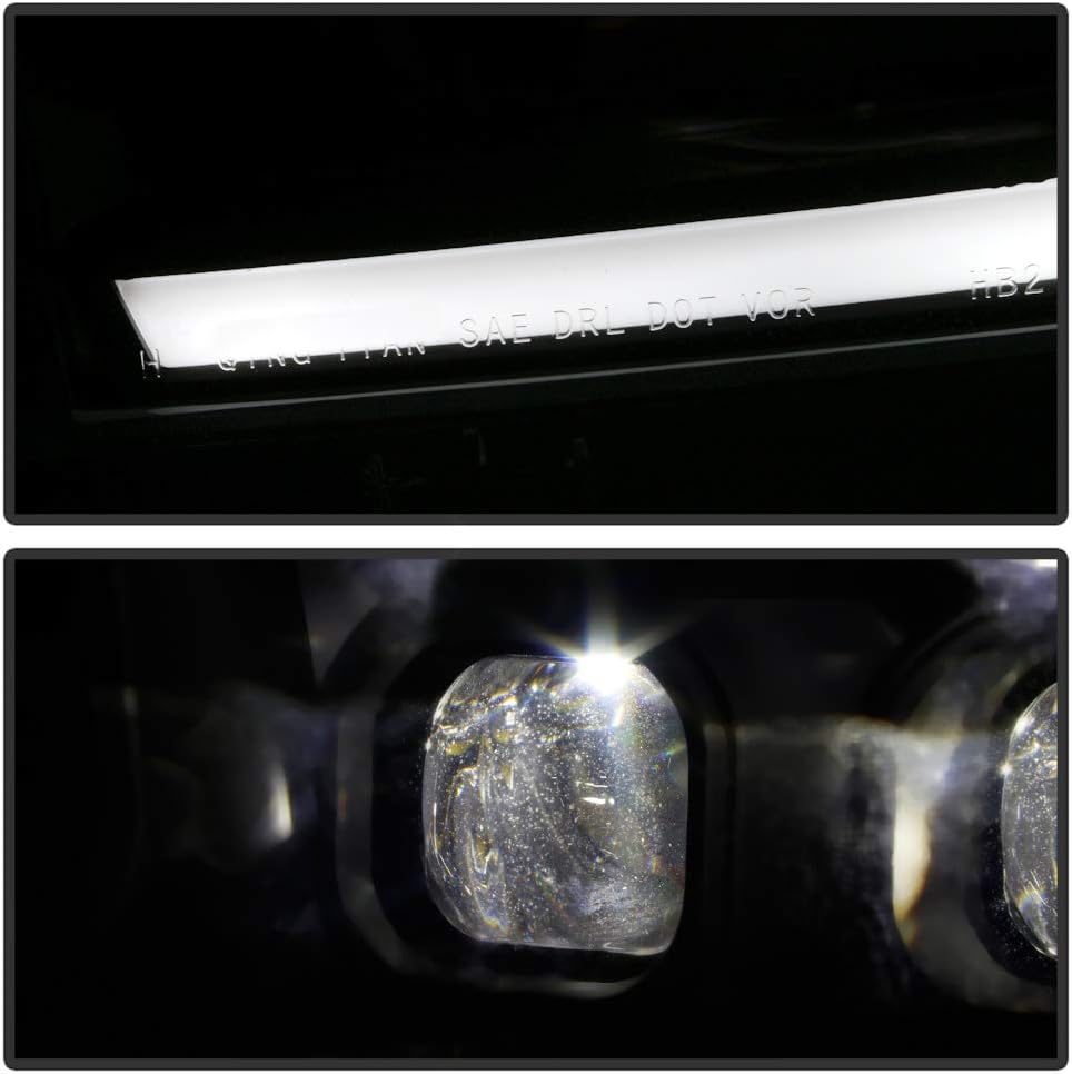 Black LED Quad Projector Headlights for 2014-2017 Toyota Tundra SR SR5 D71101