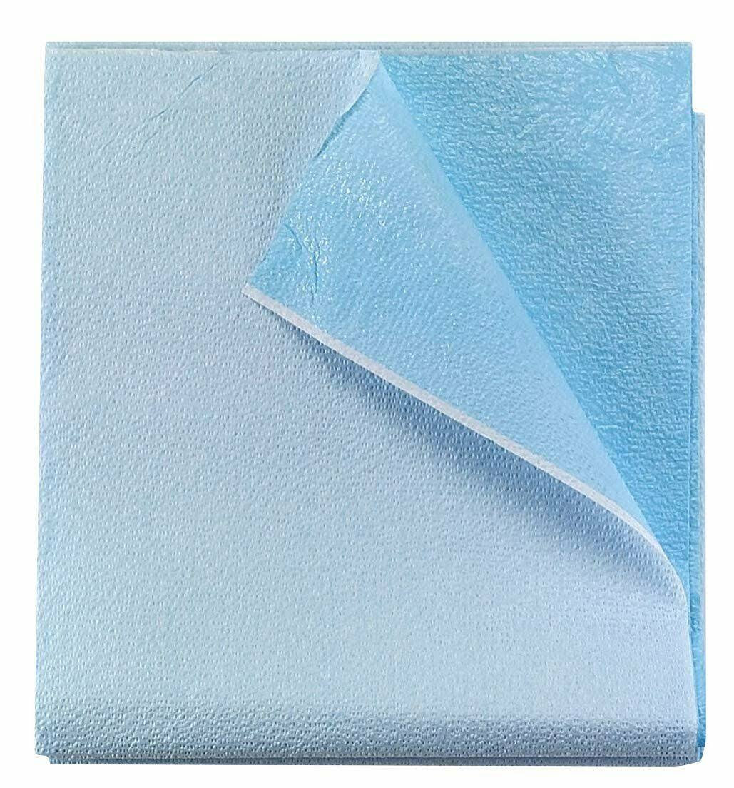 Blue 40 W x 72 L inch Disposable Stretcher Sheet - 50 Pack W2555