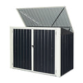 Grey Horizontal Storage Shed 68 Cubic Feet A174
