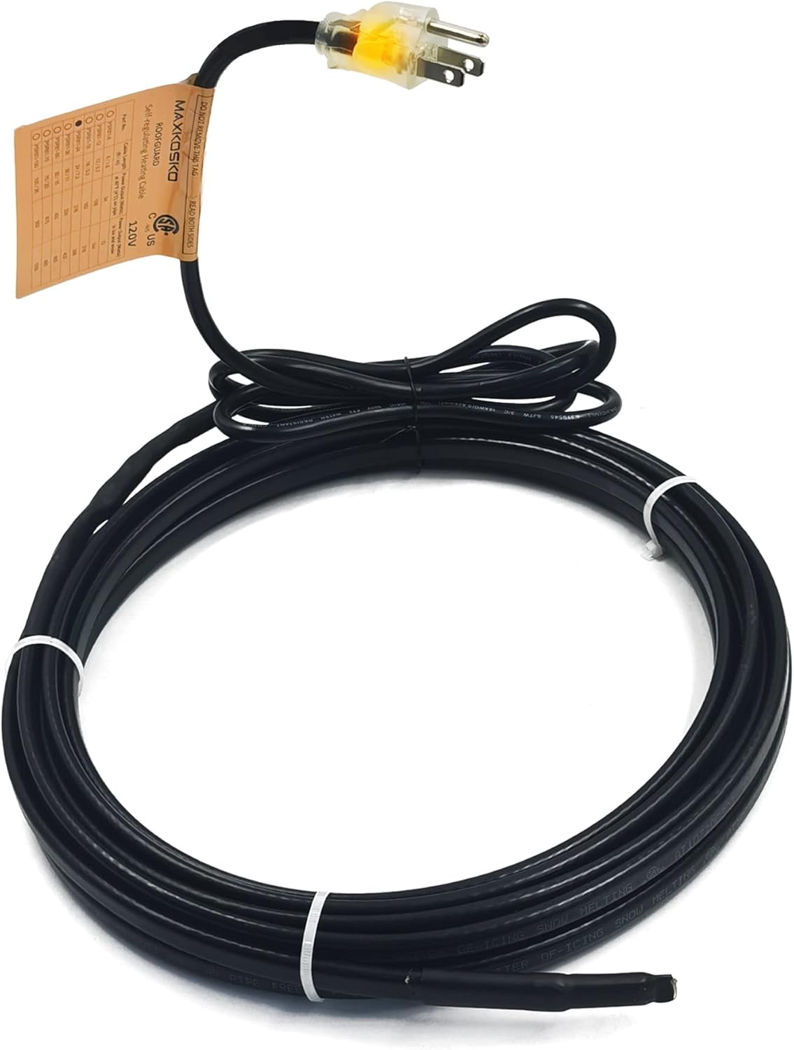 24Ft. 120V 8w/ft Gutter Heat Tape with 6ft Lighted Plug Y1524