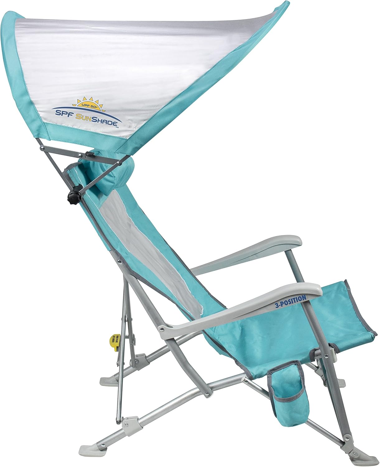 Folding Beach Recliner Chair with Adjustable Canopy J3019