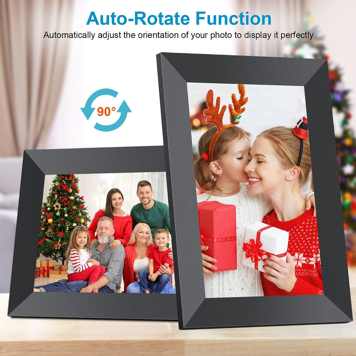 8 Inch Smart Digital Photo Frame with WiFi, IPS Touch Screen, 16GB Storage, Pack of 2 G457361