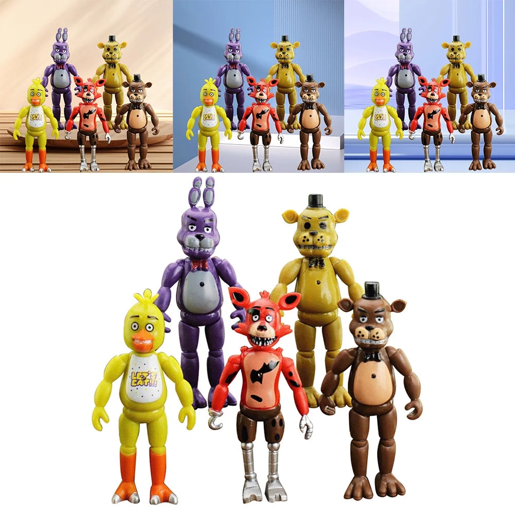 5Pcs/Set Five Nights At Freddy's Action Figures Movable Toys U758663
