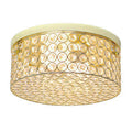 12 inch Crystal 2 Light Round Ceiling Flush Mount O325