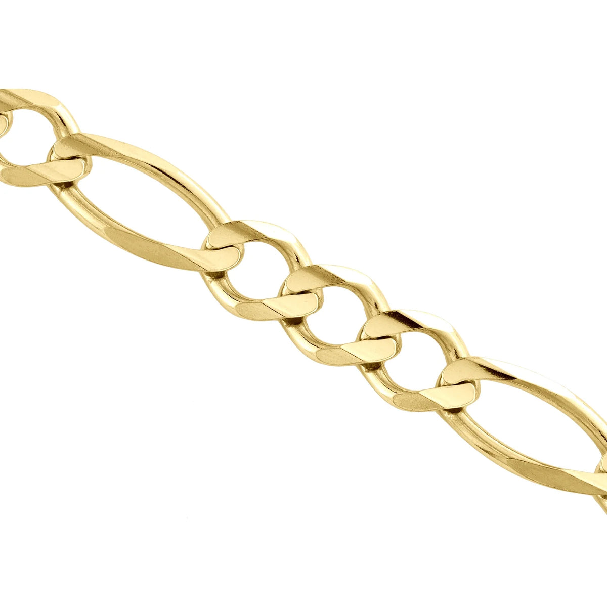 14K Yellow Gold 12mm Solid Figaro Link Chain Necklace 20 Inch V3087