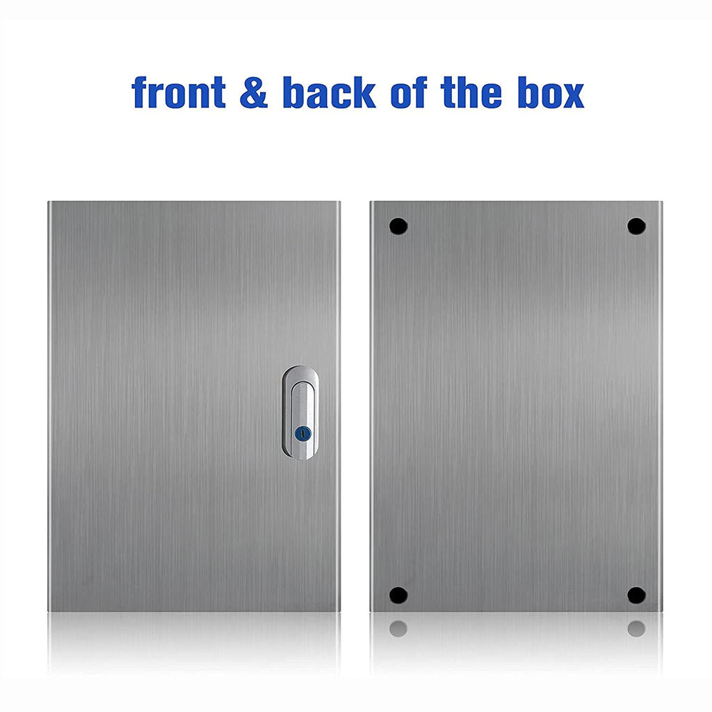 304 Stainless Steel IP65 Waterproof Junction Box with Lock (11.8x 9.8x 5.5) Z681770