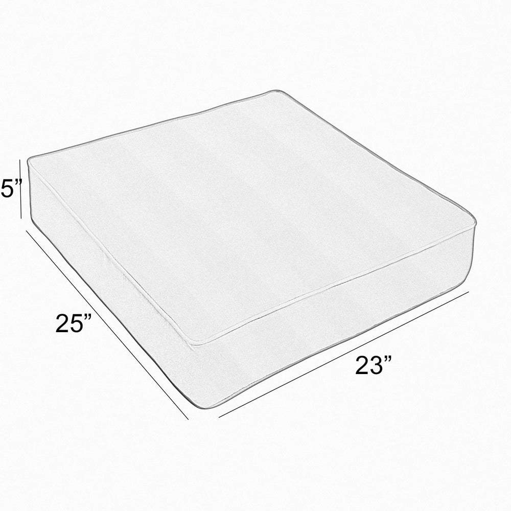 Melon Corded Indoor Outdoor Deep Seating Chair Cushion 23.5 in w x 23 in d J768