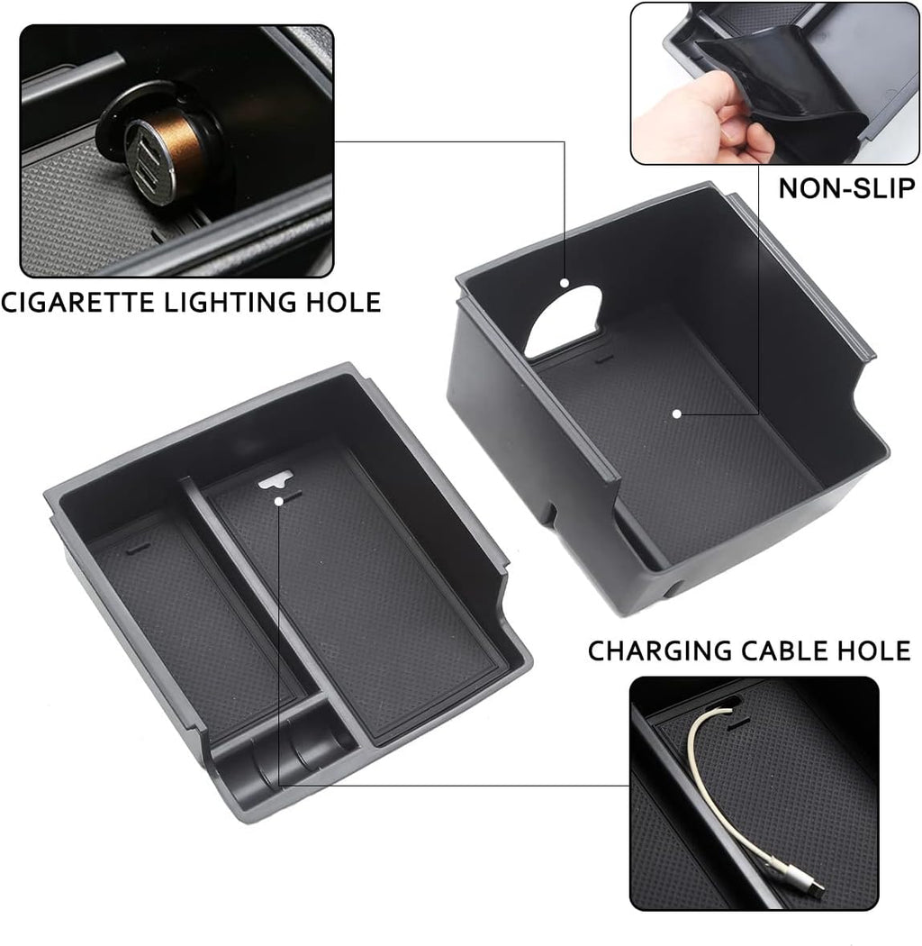 Central Armrest Storage Box Center Console Tray Organizer Pack of 2 W14935