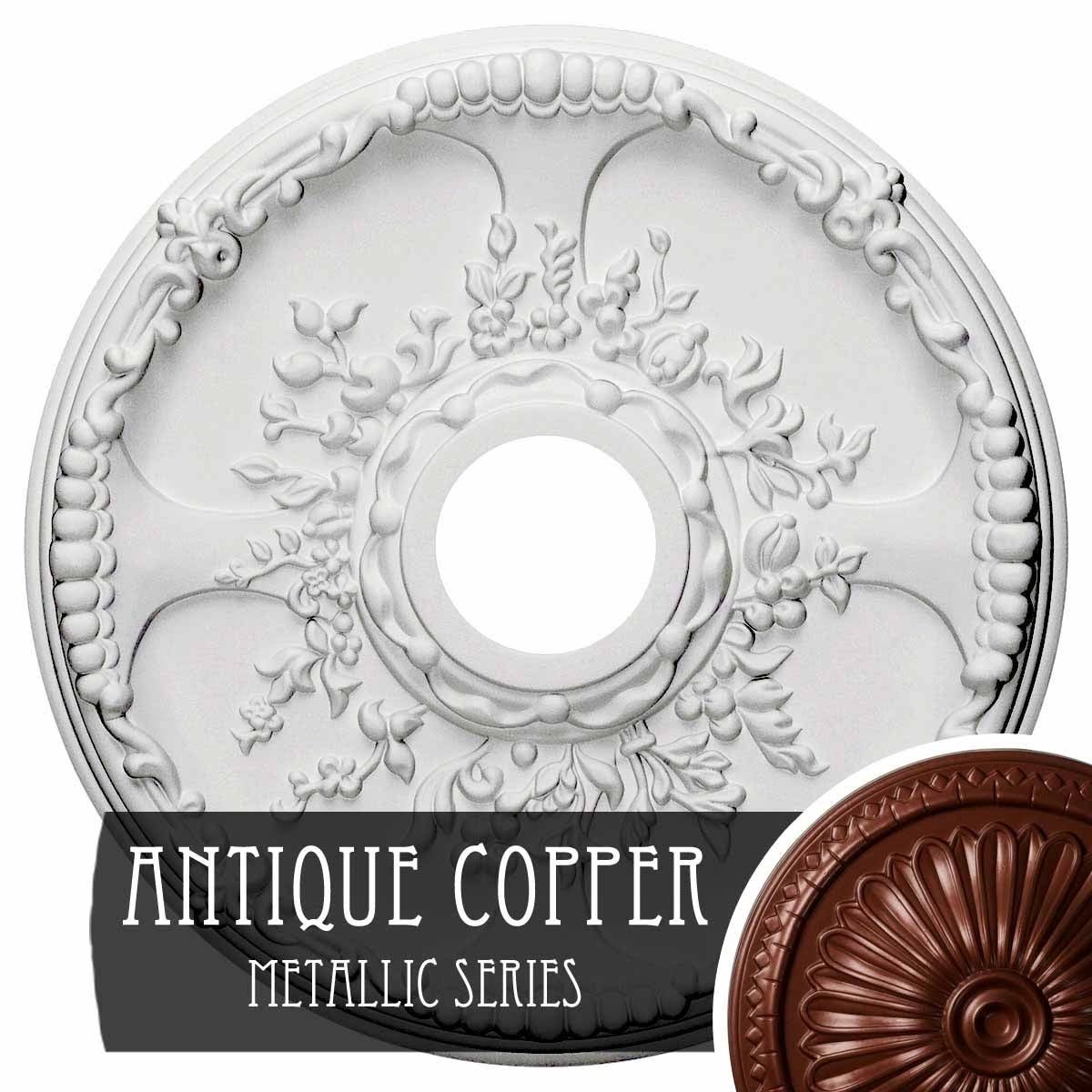 18 inch x 3 1/2 inch Hand-Painted Ceiling Medallion R56309