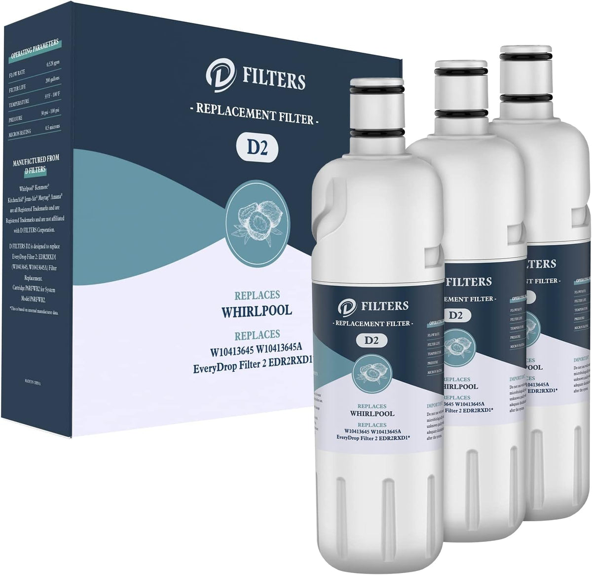 3 PACKS Refrigerator Water Filter N126648